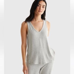 Lucky Brand Womens Hacci Summer Rib Tank - Grey x small